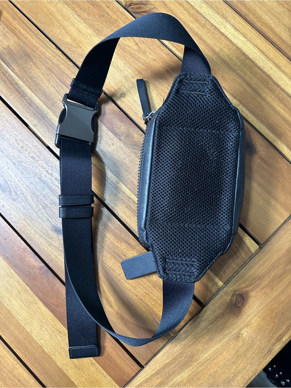 Coach Mini Edge Black Leather Belt Bag/Sling Pack - Picture 3 of 9